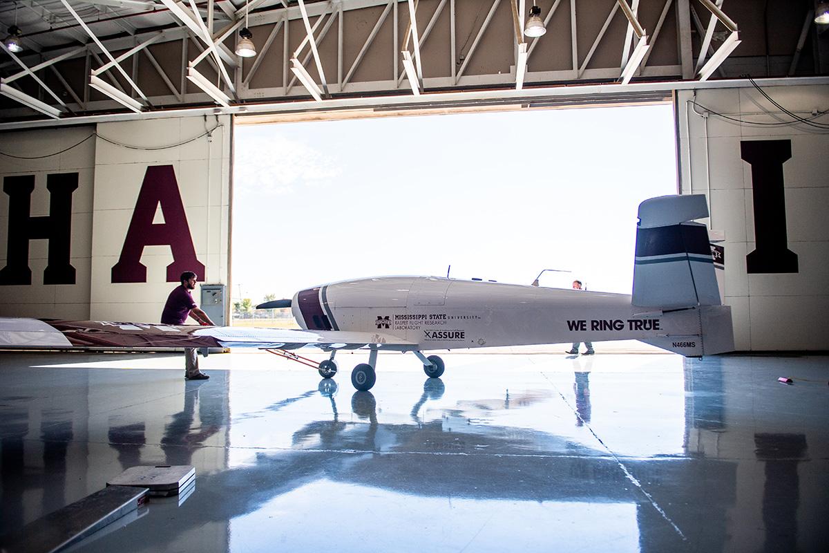 A drone in Raspet's hangar